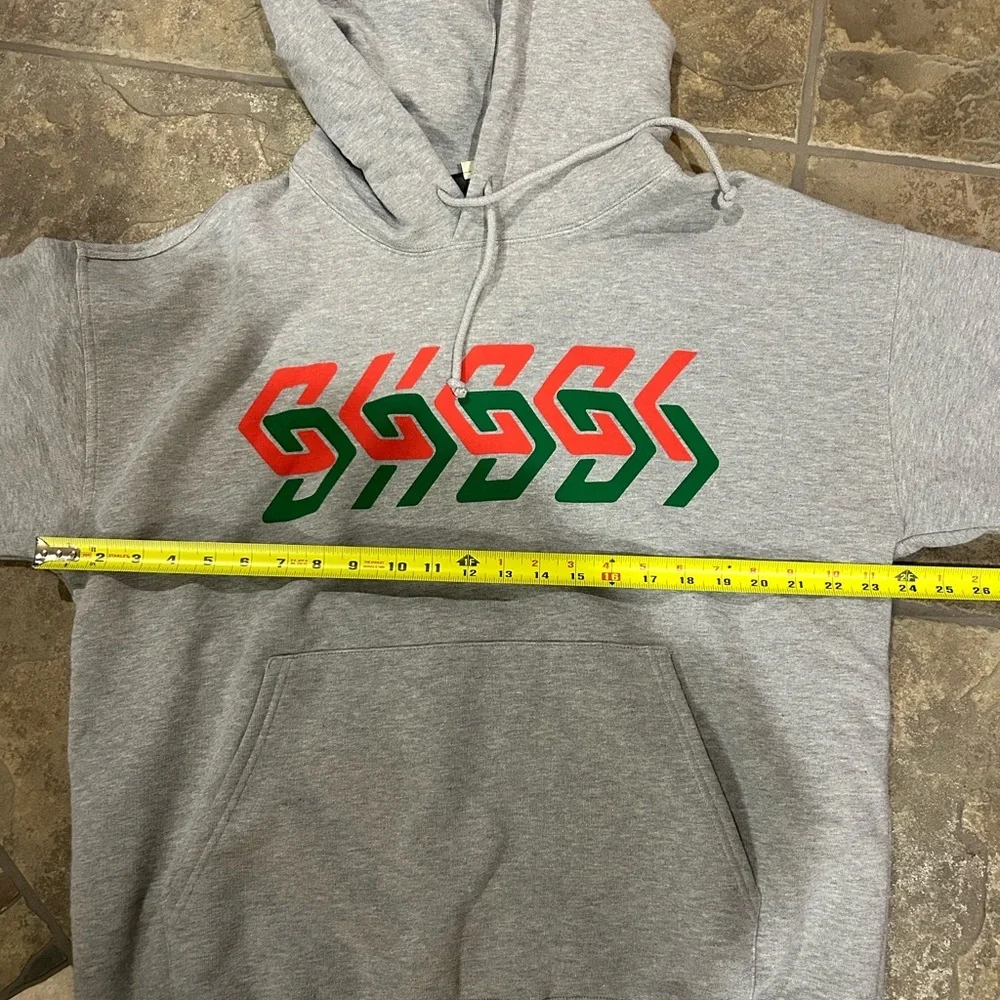 Men's Gucci chain, print logo, cotton hoodie size large made in Italy